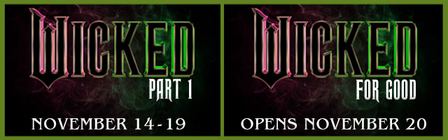 Wicked returns to theaters November 14-19 only. The brand-new sequel, Wicked: For Good begins November 20.